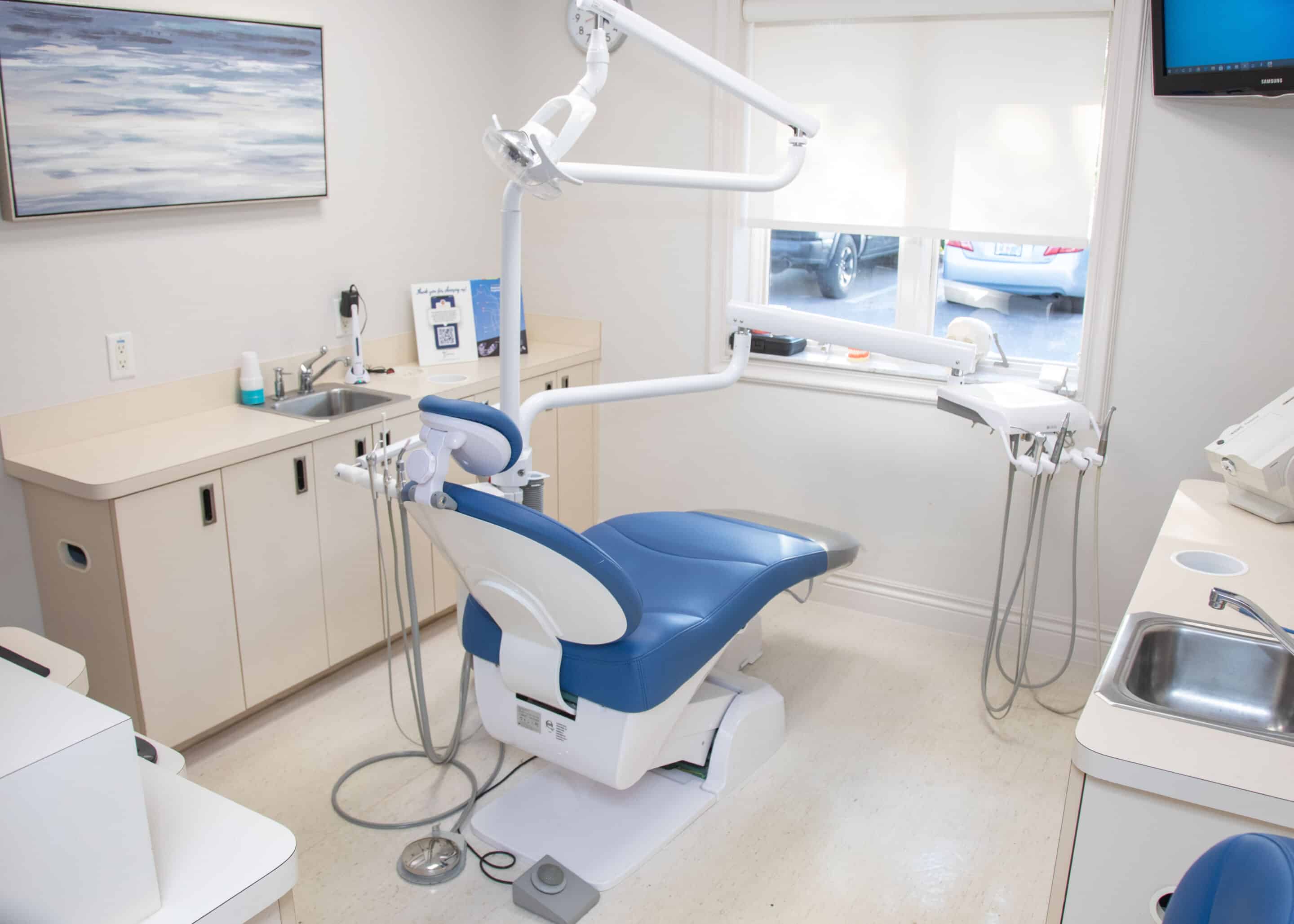 A view inside a dental exam room.
