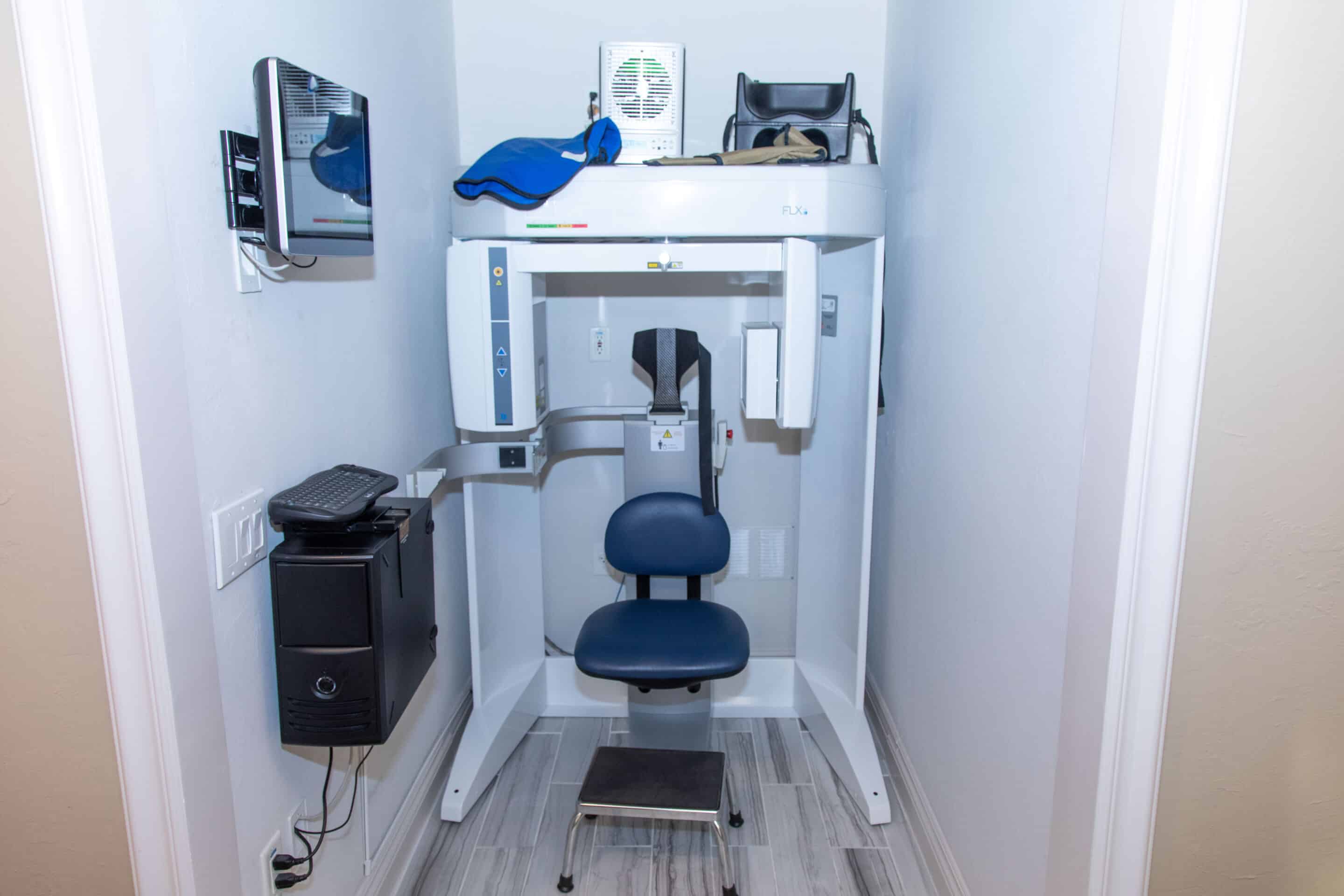 An X-ray machine room.